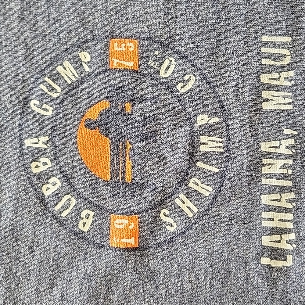 Bubba Gump Shrimp Company Maui Tee Shirt Blue Size L